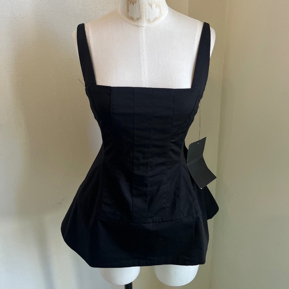 Black Pomander Place top, XS, with tags